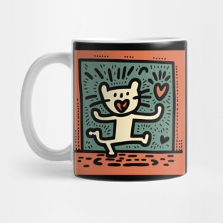 Funny Keith Haring, cat lover Mug